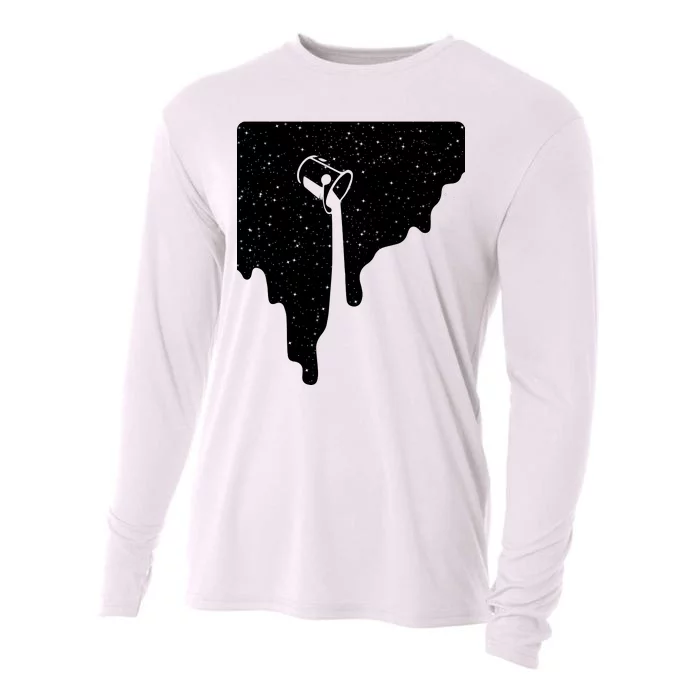 Paint Bucket Galaxy Cooling Performance Long Sleeve Crew