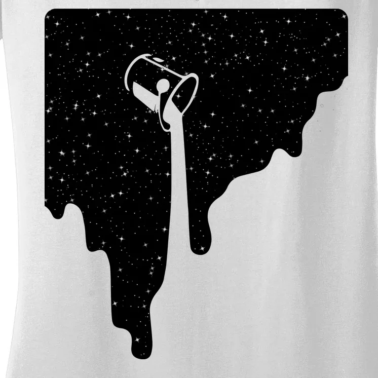 Paint Bucket Galaxy Women's V-Neck T-Shirt