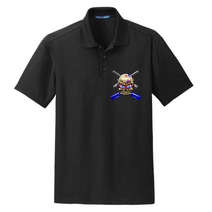 Paintball Skull Dry Zone Grid Performance Polo