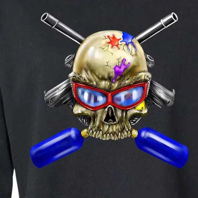 Paintball Skull Cropped Pullover Crew