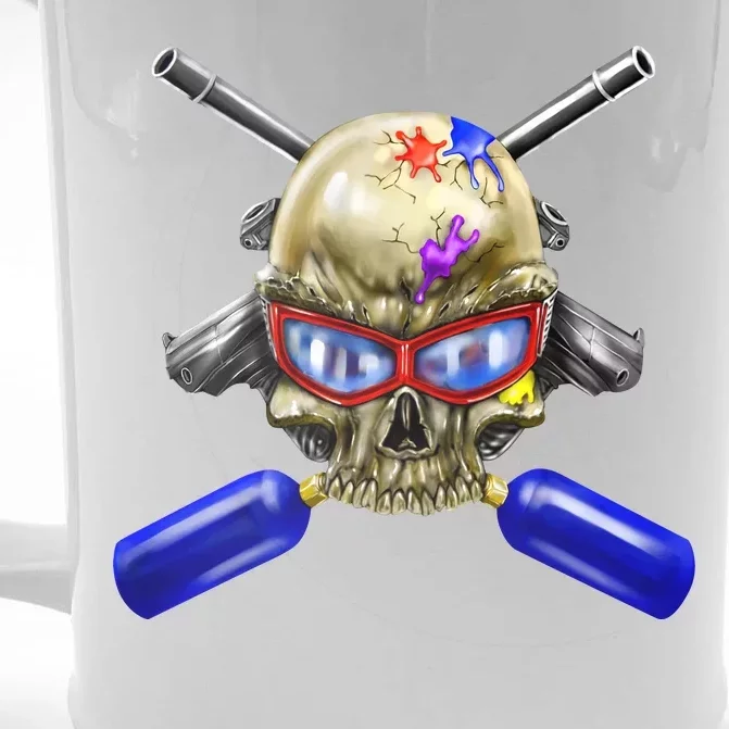 Paintball Skull Front & Back Beer Stein