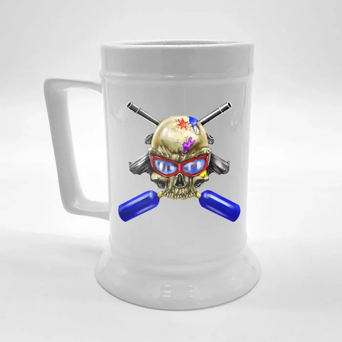 Paintball Skull Front & Back Beer Stein