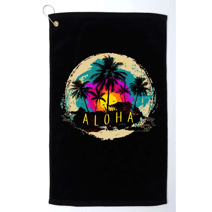 Painted Aloha Palms Beach Platinum Collection Golf Towel