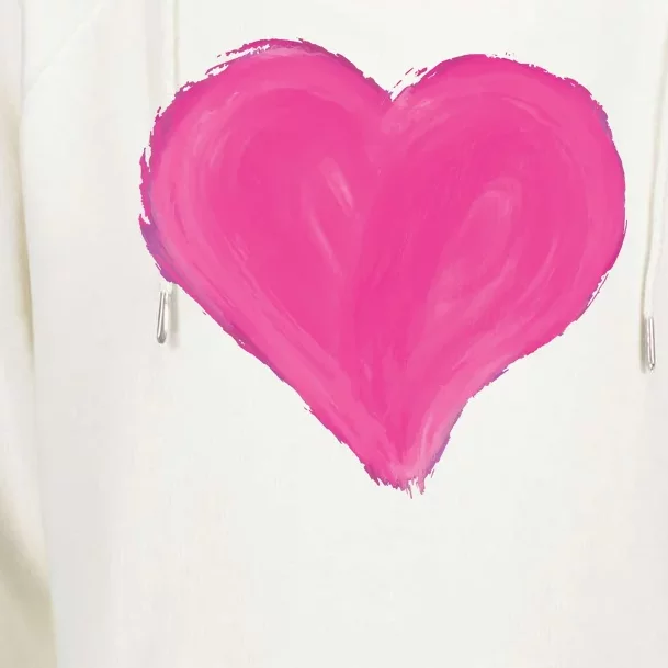 Painted Heart Womens Funnel Neck Pullover Hood