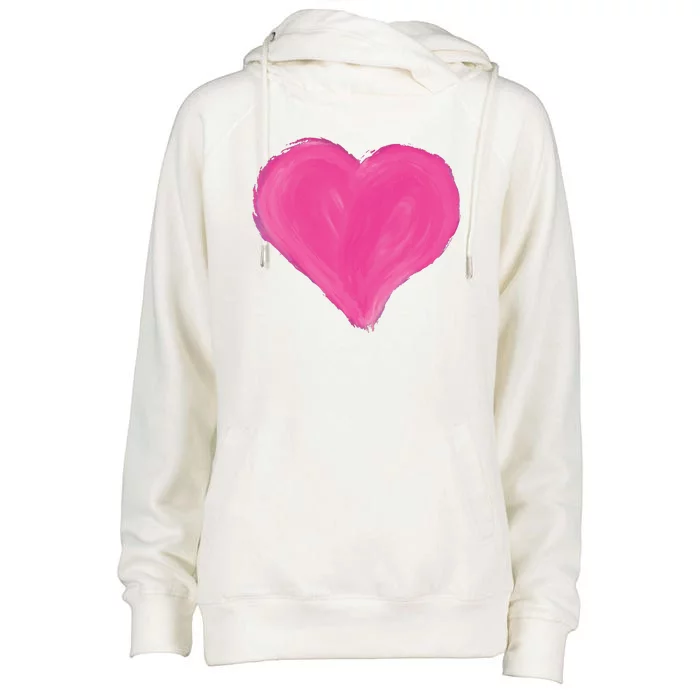 Painted Heart Womens Funnel Neck Pullover Hood