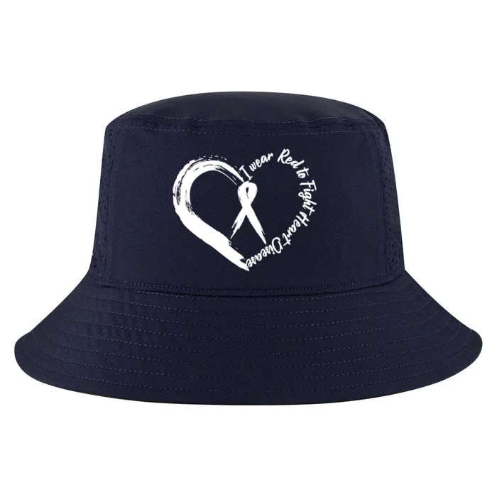 Painted I Wear Red To Fight Heart Disease Cool Comfort Performance Bucket Hat