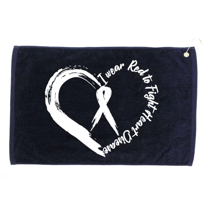 Painted I Wear Red To Fight Heart Disease Grommeted Golf Towel