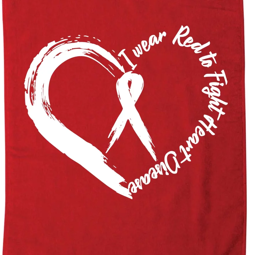 Painted I Wear Red To Fight Heart Disease Platinum Collection Golf Towel