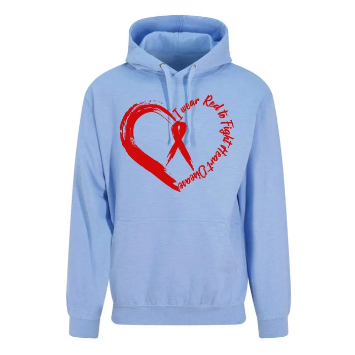 Painted I Wear Red To Fight Heart Disease Unisex Surf Hoodie