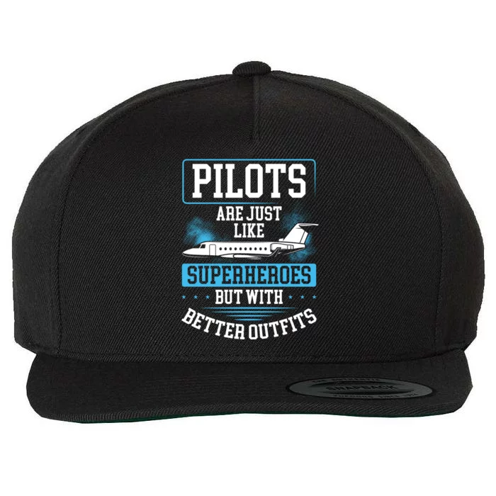 Pilots Are Just Like Superheroes, But With Better Outfits Wool Snapback Cap