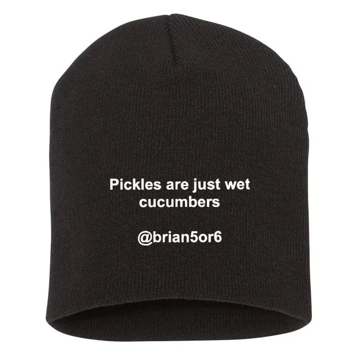 Pickles Are Just Wet Cucumber Short Acrylic Beanie