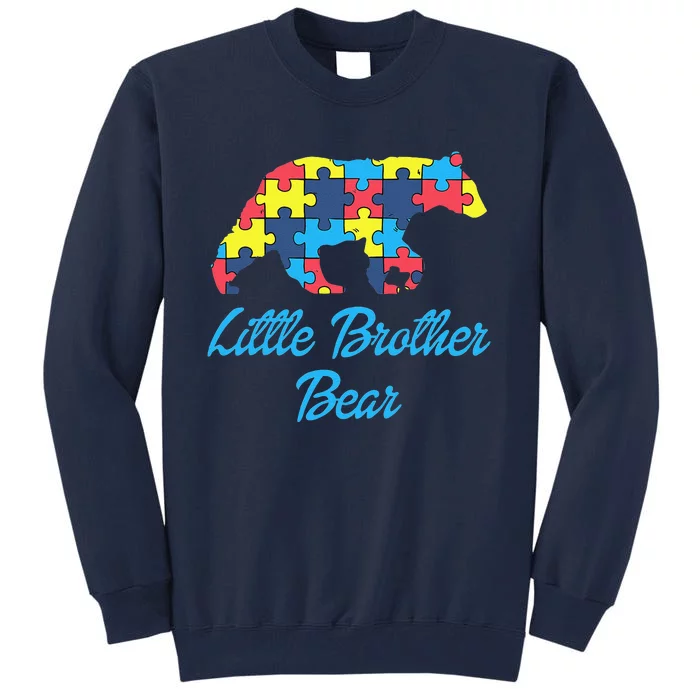 Proud Autism Little Brother Awareness Support Tall Sweatshirt