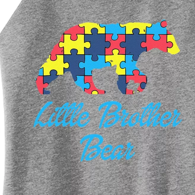 Proud Autism Little Brother Awareness Support Women’s Perfect Tri Rocker Tank