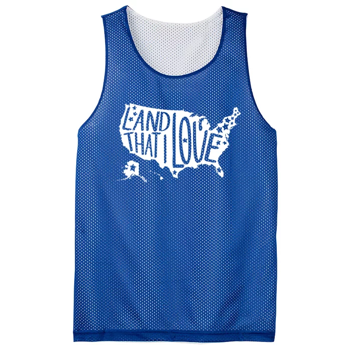 Proud American Land That I Love Pledge Allegiance Gift Mesh Reversible Basketball Jersey Tank