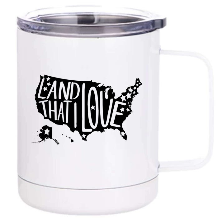 Proud American Land That I Love Pledge Allegiance Gift Front & Back 12oz Stainless Steel Tumbler Cup