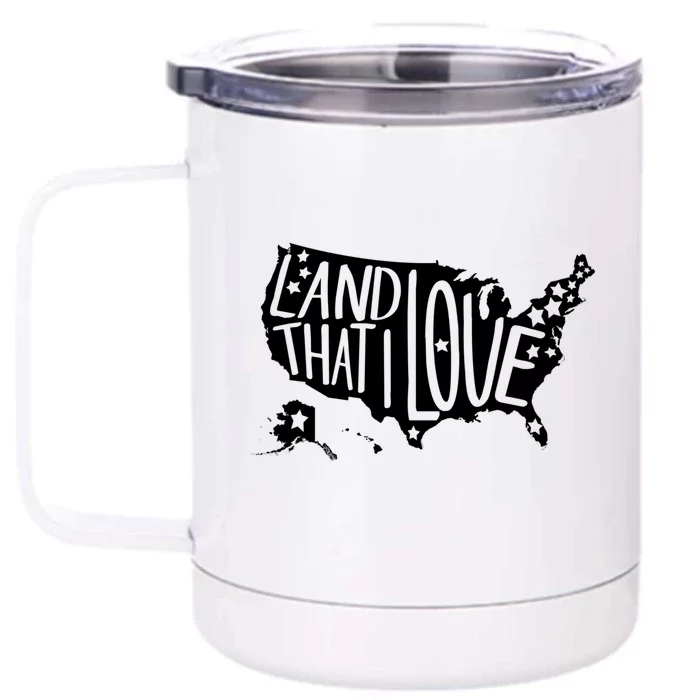 Proud American Land That I Love Pledge Allegiance Gift Front & Back 12oz Stainless Steel Tumbler Cup