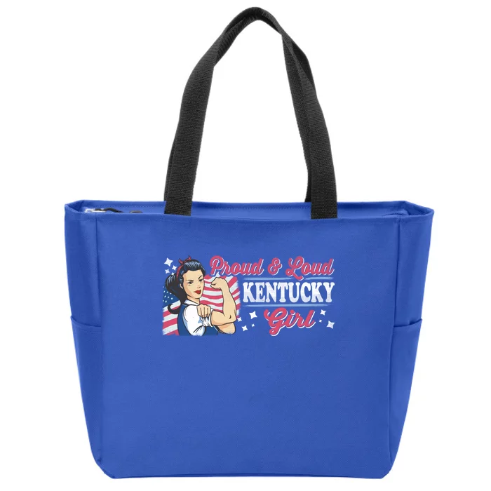 Proud And Loud Kentucky Proud American Cool Gift Zip Tote Bag