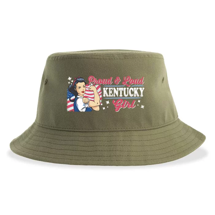 Proud And Loud Kentucky Proud American Cool Gift Sustainable Bucket Hat