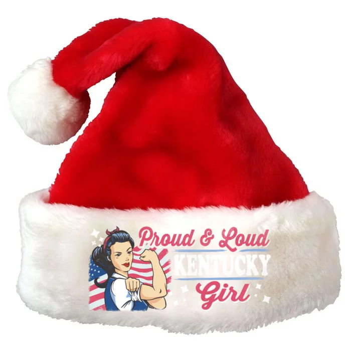 Proud And Loud Kentucky Proud American Cool Gift Premium Christmas Santa Hat