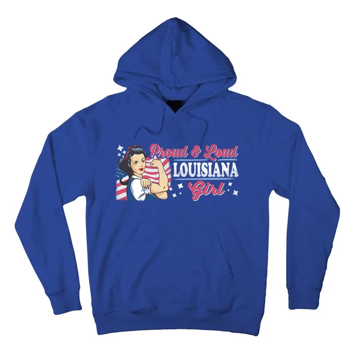 Proud And Loud Louisiana Proud American Gift Tall Hoodie