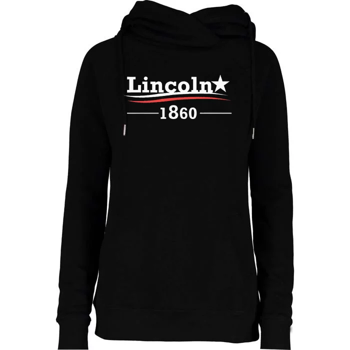 President Abraham Lincoln Campaign Honest Abe Womens Funnel Neck Pullover Hood