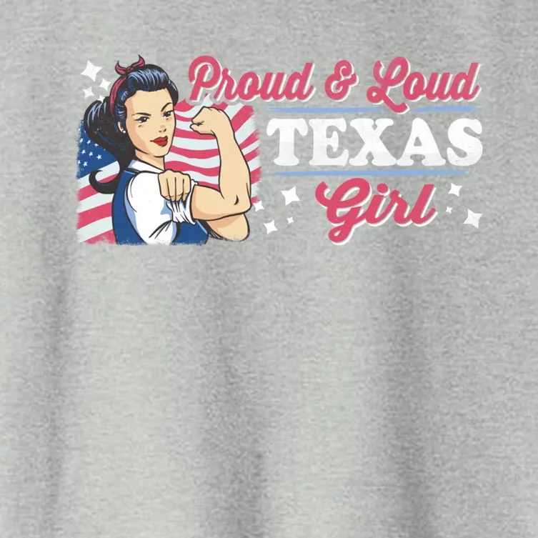 Proud And Loud Texas Proud American Gift Women's Crop Top Tee