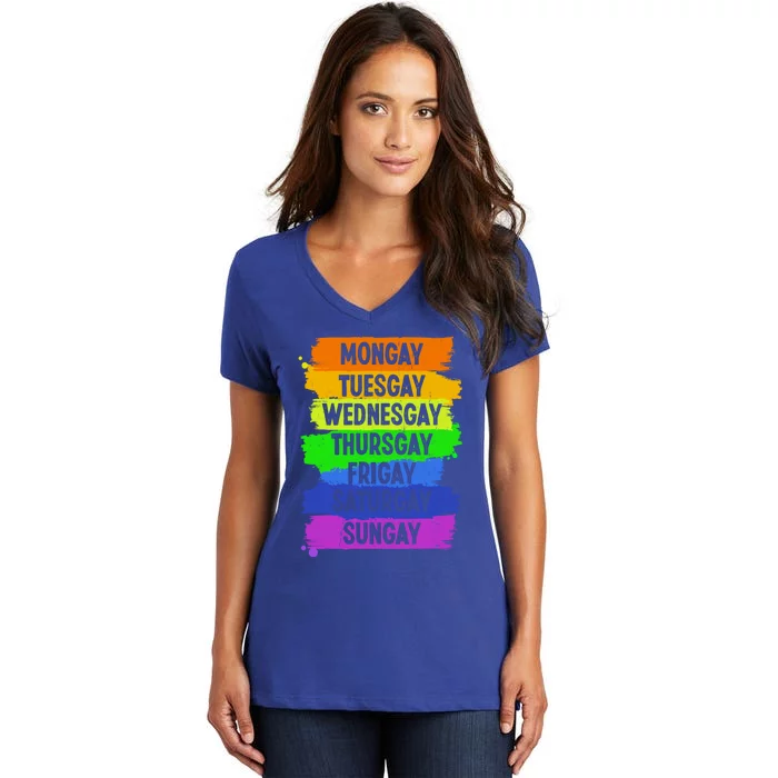 Pride Agenda Love Lgbt Montuesgift Women's V-Neck T-Shirt