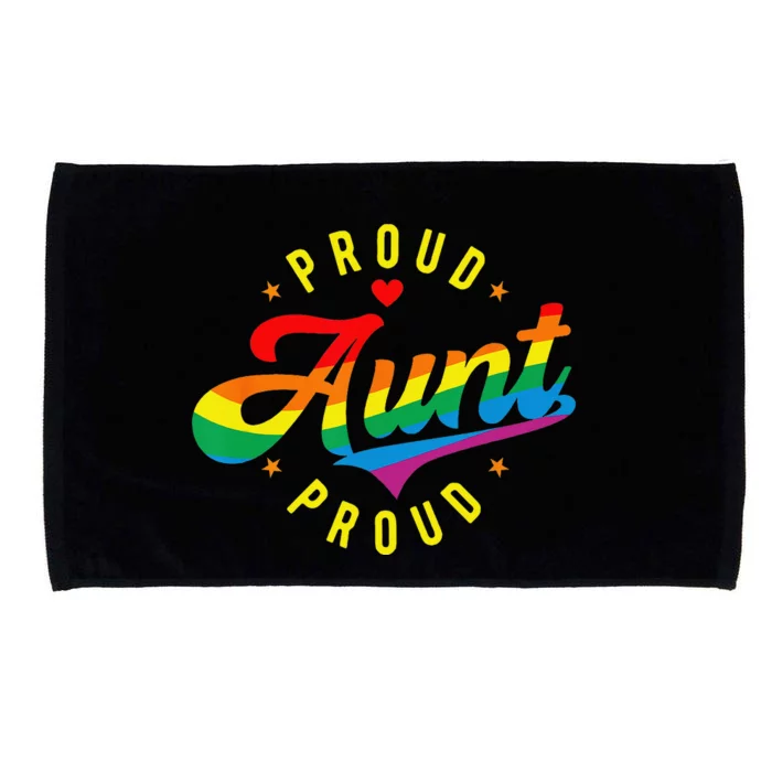 Proud Aunt LGBTQ Rainbow Microfiber Hand Towel