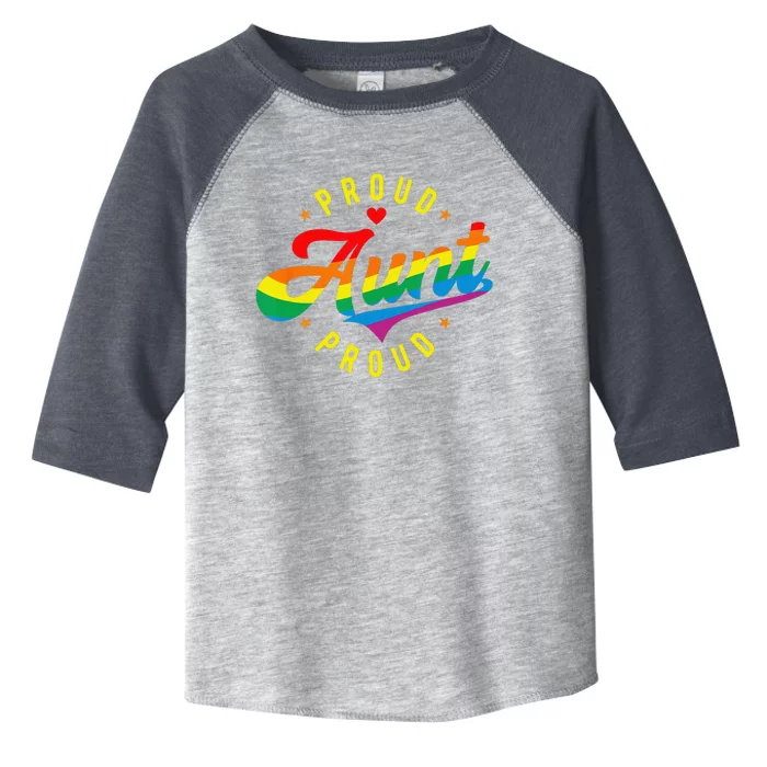 Proud Aunt LGBTQ Rainbow Toddler Fine Jersey T-Shirt