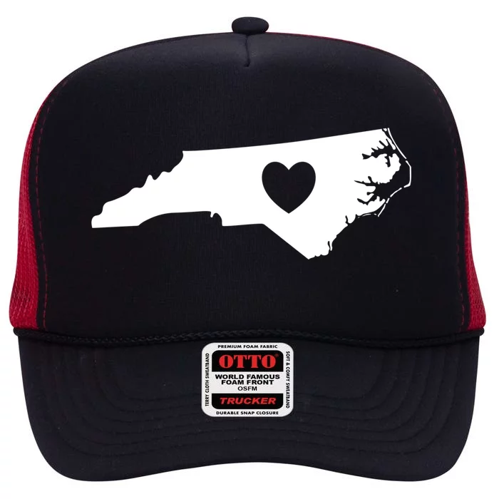 Proud American Love For North Carolina State Pride Funny Gift High Crown Mesh Trucker Hat