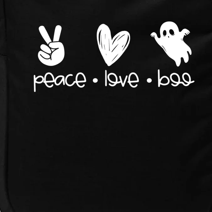 Peace And Love And Boo Ghost Halloween Autumn Fall Gift Impact Tech Backpack