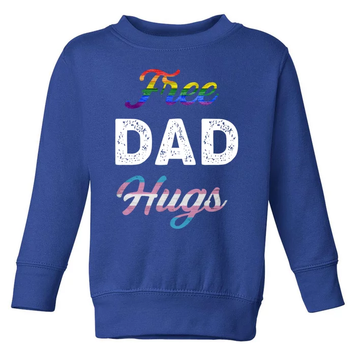 Proud Ally Lgbtq Gay Pride Month Free Dad Hugs Gift Toddler Sweatshirt