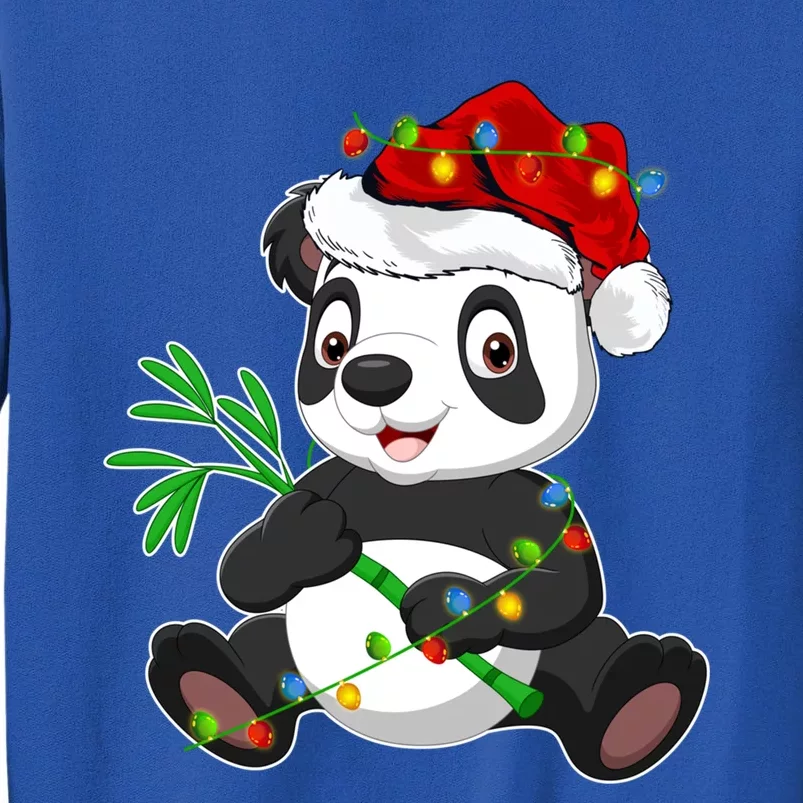 Panda Animal Lover Xmas Santa Hat Panda Christmas Gift Sweatshirt