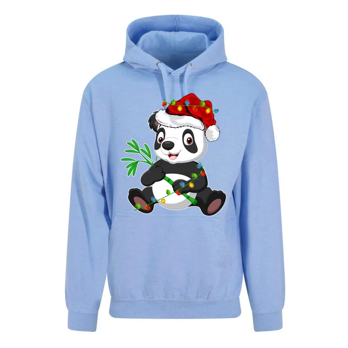 Panda Animal Lover Xmas Santa Hat Panda Christmas Gift Unisex Surf Hoodie