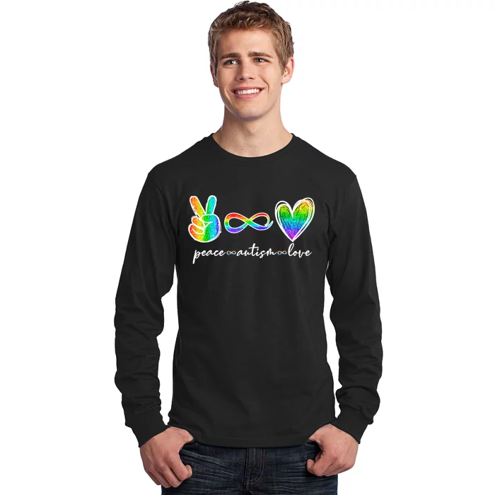 Peace Autism Love Infinity Symbol Autism Awareness Long Sleeve Shirt