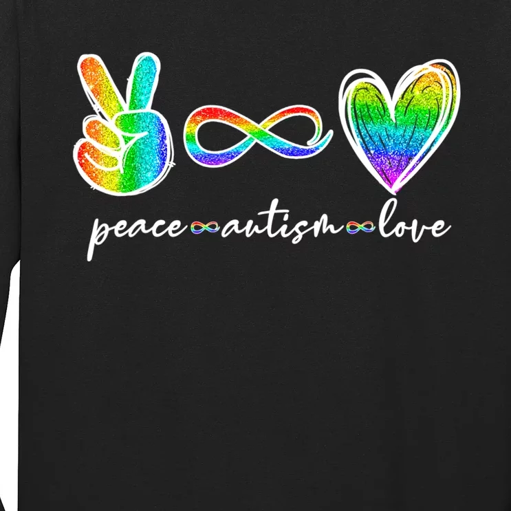 Peace Autism Love Infinity Symbol Autism Awareness Long Sleeve Shirt