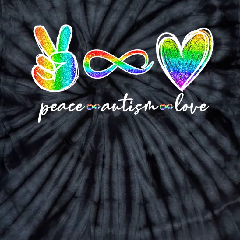 Peace Autism Love Infinity Symbol Autism Awareness Tie-Dye T-Shirt