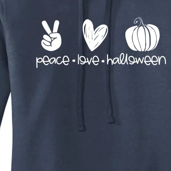 Peace And Love And Halloween Pumpkin Autumn Fall Meaningful Gift Women's Pullover Hoodie