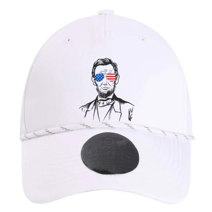 President Abraham Lincoln Portrait Usa America Sunglasses Performance The Dyno Cap