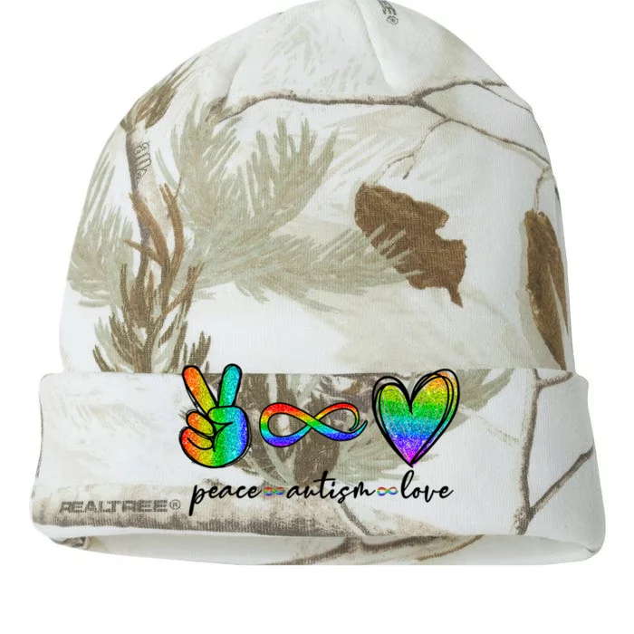 Peace Autism Love Infinity Symbol Autism support Kati - 12in Camo Beanie