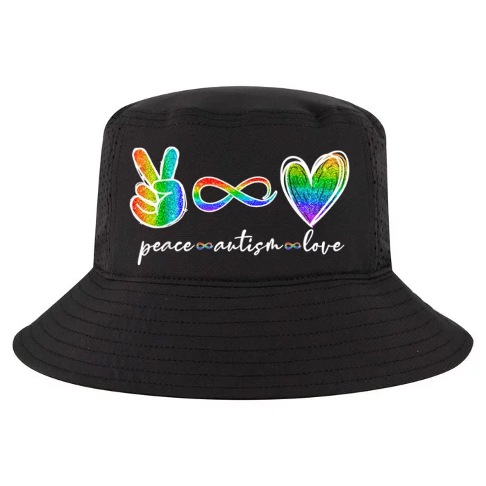 Peace Autism Love Infinity Symbol Autism Awareness Cool Comfort Performance Bucket Hat