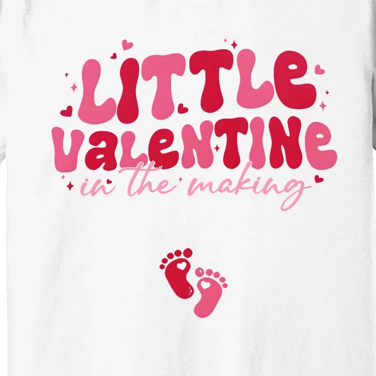 Pregnancy Announcement Little Valentine In The Making Premium T-Shirt