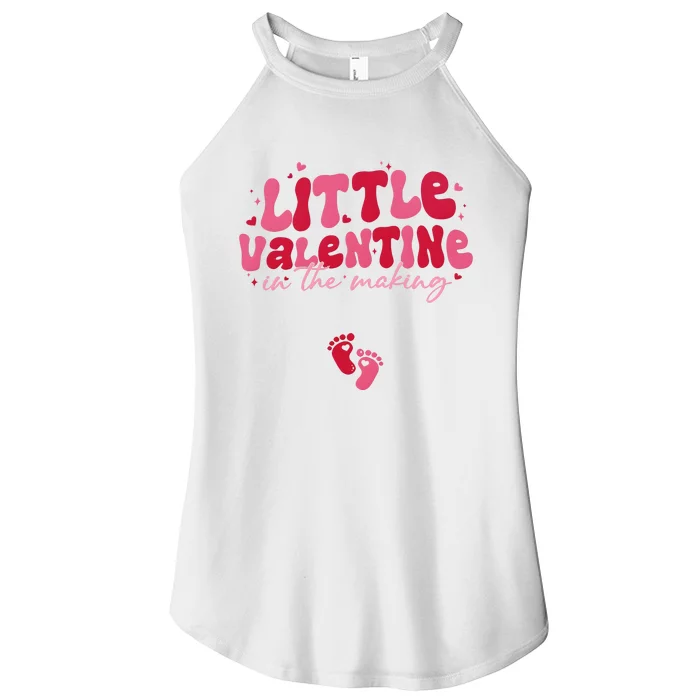 Pregnancy Announcement Little Valentine In The Making Women’s Perfect Tri Rocker Tank