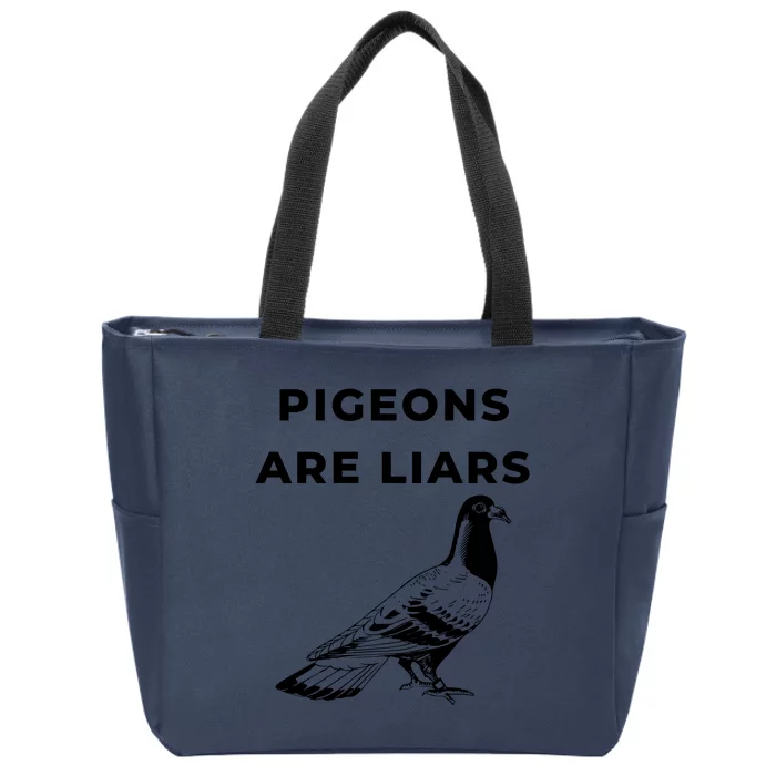 Pigeons Are Liars Zip Tote Bag