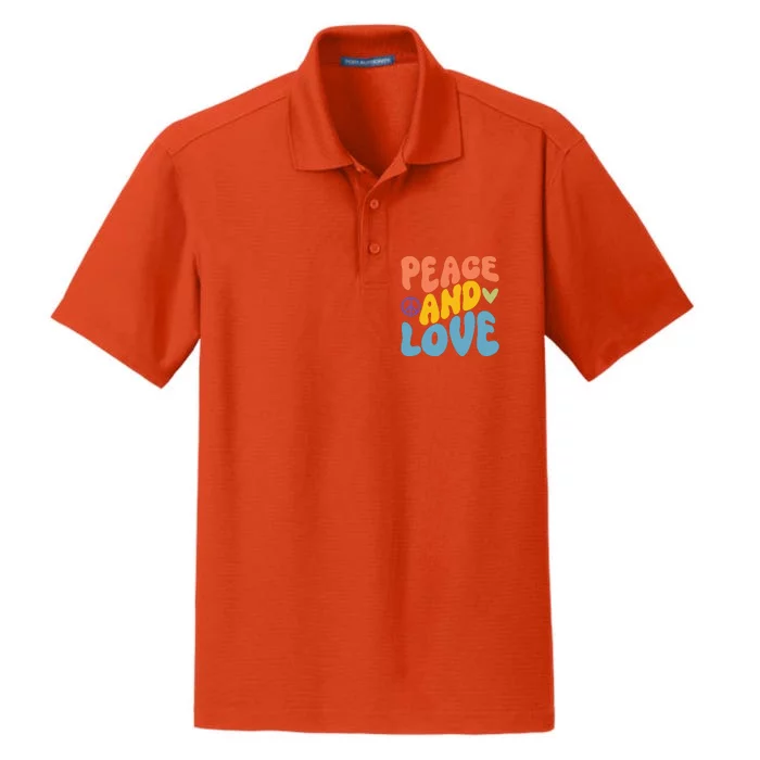 Peace And Love Hippie Dry Zone Grid Performance Polo