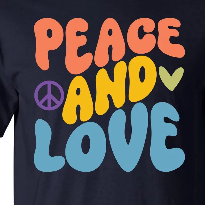 Peace And Love Hippie Tall T-Shirt