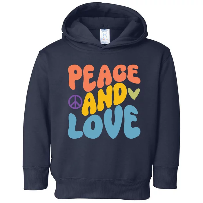 Peace And Love Hippie Toddler Hoodie