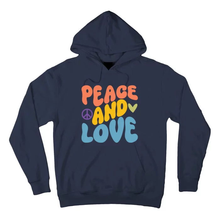 Peace And Love Hippie Tall Hoodie