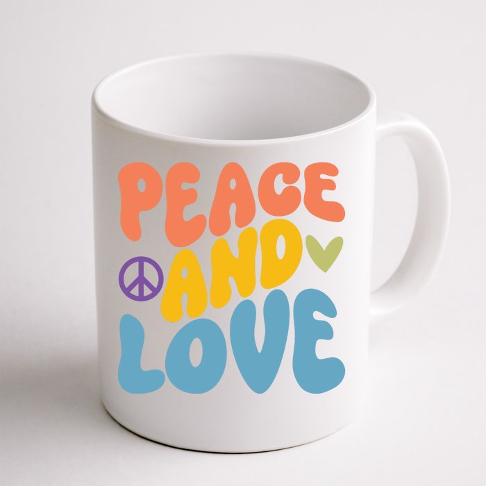 Peace And Love Hippie Front & Back Coffee Mug