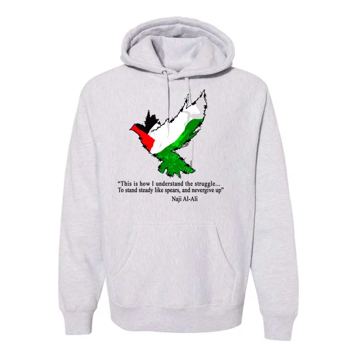 Palestine Flag Eagle Dove Naji Al-Ali Premium Hoodie